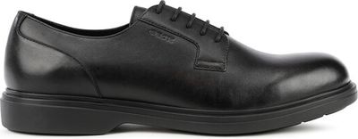 czarny Buty eleganckie męskie Geox ze sklepu: MODIVO w kategorii: Buty eleganckie męskie