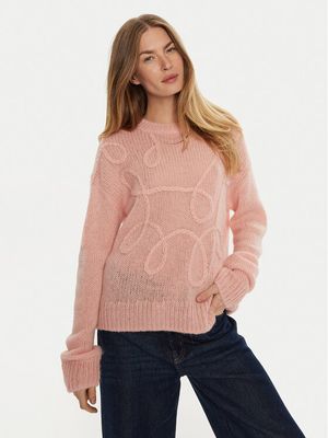 Sweter damski casual z koronką Munthe ze sklepu: MODIVO w kategorii: Swetry damskie - zdjęcie WP-EBWP-BKLVO-LN0_0000304135460