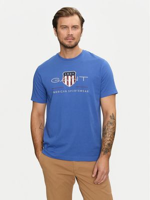 T-shirt męski na wiosnę Gant ze sklepu: MODIVO w kategorii: T-shirty męskie - zdjęcie WP-EBWP-BKLVO-LN0_0000304179150