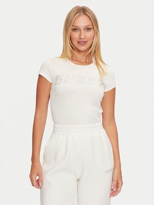 Bluzka damska casual Guess ze sklepu: MODIVO w kategorii: Bluzki damskie - zdjęcie WP-EBWP-BKLVO-LN0_0000304246333