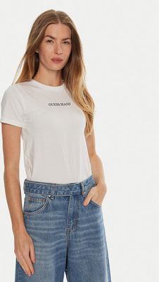 Bluzka damska na wiosnę Guess Jeans ze sklepu: MODIVO w kategorii: Bluzki damskie - zdjęcie WP-EBWP-BKLVO-LN0_0000304257841