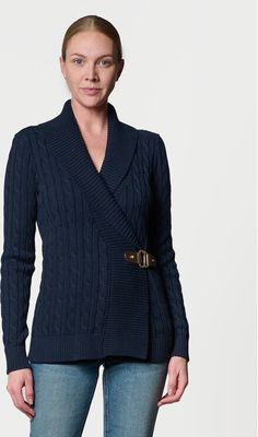 Sweter damski na zimę casualowy LAUREN RALPH LAUREN ze sklepu: MODIVO w kategorii: Swetry damskie - zdjęcie WP-EBWP-BKLVO-LN0_0000304274107