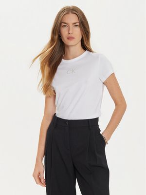 Bluzka damska casual Calvin Klein ze sklepu: MODIVO w kategorii: Bluzki damskie - zdjęcie WP-EBWP-BKLVO-LN0_0000304402593