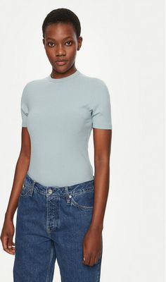 Bluzka damska casualowa na wiosnę Calvin Klein ze sklepu: MODIVO w kategorii: Bluzki damskie - zdjęcie WP-EBWP-BKLVO-LN0_0000304402975