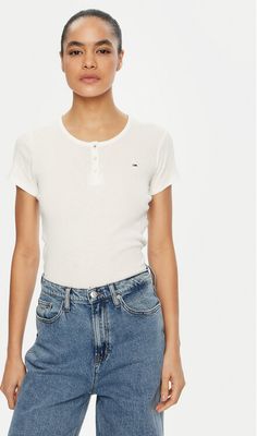 Tommy Jeans - Bluzka damska wiosenna ze sklepu: MODIVO w kategorii: Bluzki damskie - zdjęcie WP-EBWP-BKLVO-LN0_0000304406256