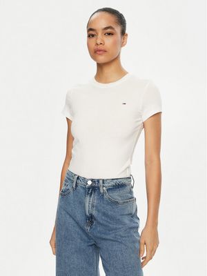 Bluzka damska wiosenna Tommy Jeans ze sklepu: MODIVO w kategorii: Bluzki damskie - zdjęcie WP-EBWP-BKLVO-LN0_0000304407345