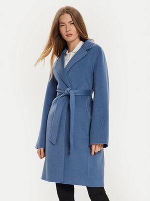 Płaszcz damski casual Tommy Hilfiger ze sklepu: MODIVO w kategorii: Płaszcze damskie - zdjęcie WP-EBWP-BKLVO-LN0_0000304408274