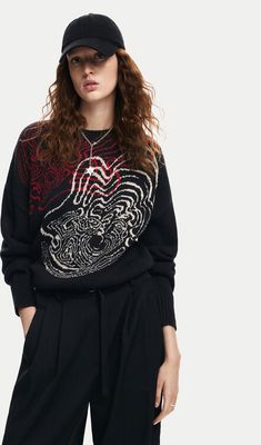 Desigual - Sweter damski casual ze sklepu: MODIVO w kategorii: Swetry damskie - zdjęcie WP-EBWP-BKLVO-LN0_0000304477621