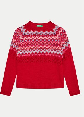 Sweter dziewczęcy na jesień United Colors Of Benetton ze sklepu: MODIVO w kategorii: Swetry dziewczęce - zdjęcie WP-EBWP-BKLVO-LN0_0000304521072