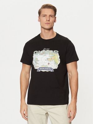 T-shirt męski na wiosnę Guess ze sklepu: MODIVO w kategorii: T-shirty męskie - zdjęcie WP-EBWP-BKLVO-LN0_0000304582714