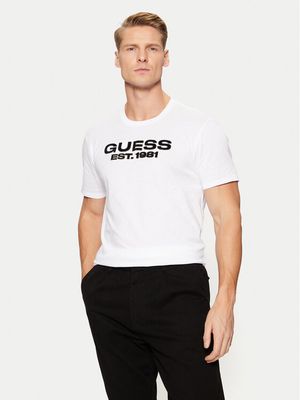T-shirt męski jesienny Guess ze sklepu: MODIVO w kategorii: T-shirty męskie - zdjęcie WP-EBWP-BKLVO-LN0_0000304583216