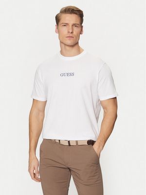 T-shirt męski na wiosnę Guess ze sklepu: MODIVO w kategorii: T-shirty męskie - zdjęcie WP-EBWP-BKLVO-LN0_0000304583285