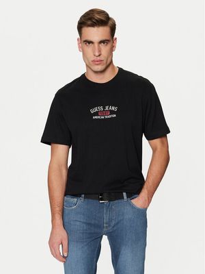 T-shirt męski w stylu młodzieżowym Guess Jeans ze sklepu: MODIVO w kategorii: T-shirty męskie - zdjęcie WP-EBWP-BKLVO-LN0_0000304583353