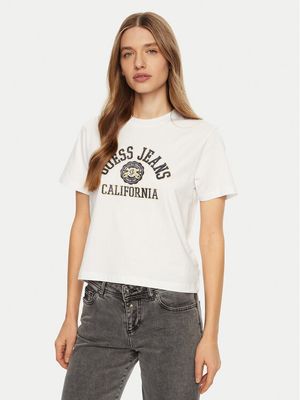 Bluzka damska Guess Jeans ze sklepu: MODIVO w kategorii: Bluzki damskie - zdjęcie WP-EBWP-BKLVO-LN0_0000304595462