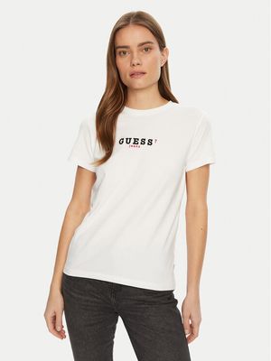 Bluzka damska na wiosnę Guess Jeans ze sklepu: MODIVO w kategorii: Bluzki damskie - zdjęcie WP-EBWP-BKLVO-LN0_0000304595608