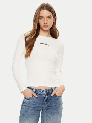 Bluzka damska casualowa Guess Jeans ze sklepu: MODIVO w kategorii: Bluzki damskie - zdjęcie WP-EBWP-BKLVO-LN0_0000304595660