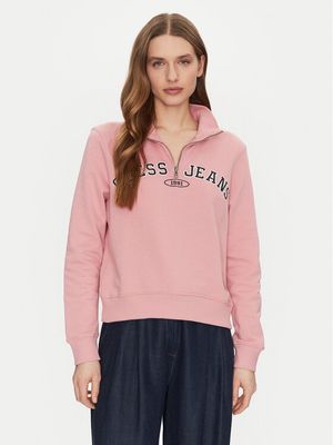 Bluza damska na jesień w stylu młodzieżowym Guess Jeans ze sklepu: MODIVO w kategorii: Bluzy damskie - zdjęcie WP-EBWP-BKLVO-LN0_0000304597831