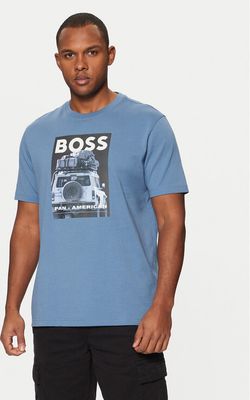 T-shirt męski na wiosnę młodzieżowy BOSS ze sklepu: MODIVO w kategorii: T-shirty męskie - zdjęcie WP-EBWP-BKLVO-LN0_0000304638787