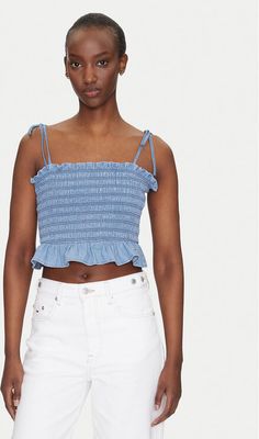Bluzka damska Tommy Jeans ze sklepu: MODIVO w kategorii: Bluzki damskie - zdjęcie WP-EBWP-BKLVO-LN0_0000304640254