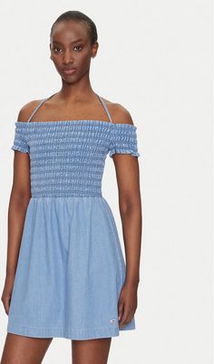 Sukienka Tommy Jeans ze sklepu: MODIVO w kategorii: Sukienki - zdjęcie WP-EBWP-BKLVO-LN0_0000304640889
