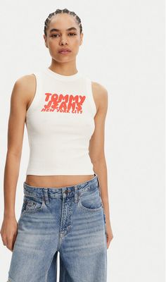 Bluzka damska młodzieżowa Tommy Jeans ze sklepu: MODIVO w kategorii: Bluzki damskie - zdjęcie WP-EBWP-BKLVO-LN0_0000304644801