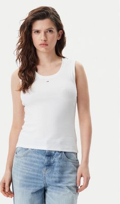 Bluzka damska casualowa letnia Tommy Jeans ze sklepu: MODIVO w kategorii: Bluzki damskie - zdjęcie WP-EBWP-BKLVO-LN0_0000304647017