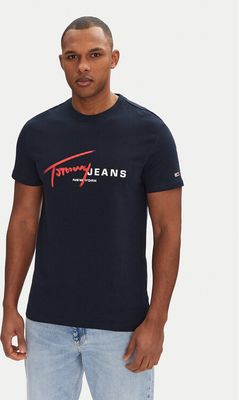 Tommy Jeans - T-shirt męski w stylu młodzieżowym ze sklepu: MODIVO w kategorii: T-shirty męskie - zdjęcie WP-EBWP-BKLVO-LN0_0000304659881