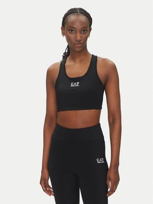 Biustonosz w sportowym stylu bez wzorów EA7 Emporio Armani ze sklepu: MODIVO w kategorii: Biustonosze - zdjęcie WP-EBWP-BKLVO-LN0_0000304787034