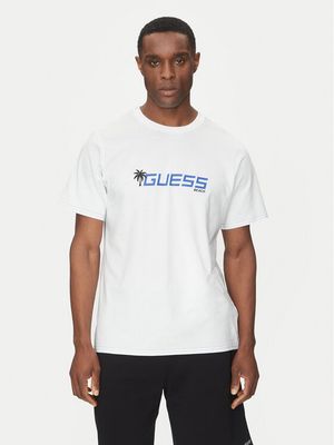 T-shirt męski na lato Guess ze sklepu: MODIVO w kategorii: T-shirty męskie - zdjęcie WP-EBWP-BKLVO-LN0_0000304845994