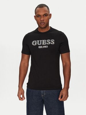 T-shirt męski w stylu młodzieżowym na wiosnę Guess ze sklepu: MODIVO w kategorii: T-shirty męskie - zdjęcie WP-EBWP-BKLVO-LN0_0000304853845