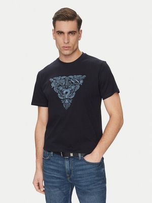 T-shirt męski w stylu młodzieżowym Guess ze sklepu: MODIVO w kategorii: T-shirty męskie - zdjęcie WP-EBWP-BKLVO-LN0_0000304853906