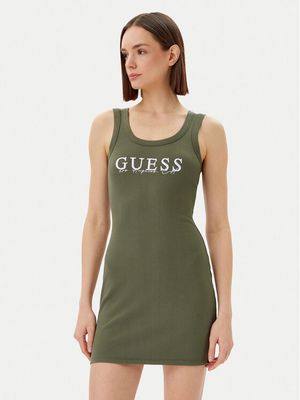 Sukienka dopasowana Guess ze sklepu: MODIVO w kategorii: Sukienki - zdjęcie WP-EBWP-BKLVO-LN0_0000304858338