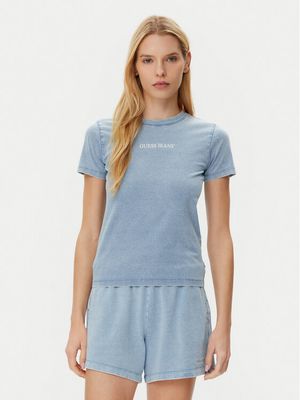 Bluzka damska casualowa Guess Jeans ze sklepu: MODIVO w kategorii: Bluzki damskie - zdjęcie WP-EBWP-BKLVO-LN0_0000304861758