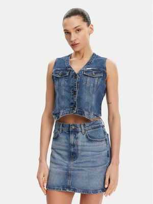 Kamizelka damska na wiosnę Guess Jeans ze sklepu: MODIVO w kategorii: Kamizelki damskie - zdjęcie WP-EBWP-BKLVO-LN0_0000304862311