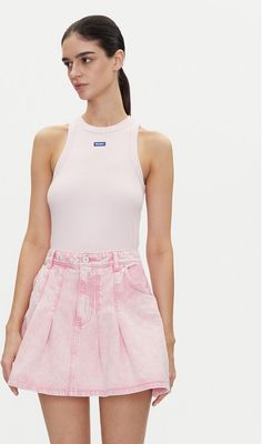 Bluzka damska casual na lato HUGO ze sklepu: MODIVO w kategorii: Bluzki damskie - zdjęcie WP-EBWP-BKLVO-LN0_0000304930874