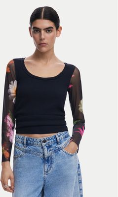 Bluzka damska casualowa na jesień Desigual ze sklepu: MODIVO w kategorii: Bluzki damskie - zdjęcie WP-EBWP-BKLVO-LN0_0000304939457