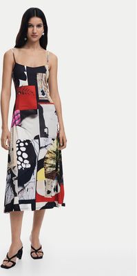 Sukienka prosta Desigual ze sklepu: MODIVO w kategorii: Sukienki - zdjęcie WP-EBWP-BKLVO-LN0_0000304939846