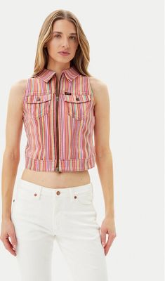 Kamizelka damska casual Wrangler ze sklepu: MODIVO w kategorii: Kamizelki damskie - zdjęcie WP-EBWP-BKLVO-LN0_0000304942969