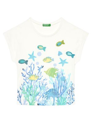 Bluzka dziewczęca letnia United Colors Of Benetton ze sklepu: MODIVO w kategorii: Bluzki dziewczęce - zdjęcie WP-EBWP-BKLVO-LN0_0000305010612