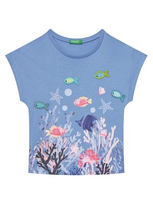 Bluzka dziewczęca letnia United Colors Of Benetton ze sklepu: MODIVO w kategorii: Bluzki dziewczęce - zdjęcie WP-EBWP-BKLVO-LN0_0000305010636