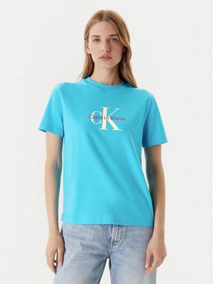 Bluzka damska w stylu młodzieżowym Calvin Klein Jeans ze sklepu: MODIVO w kategorii: Bluzki damskie - zdjęcie WP-EBWP-BKLVO-LN0_0000305044679