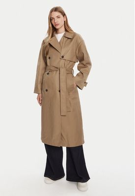 Płaszcz damski jesienny casual Calvin Klein ze sklepu: MODIVO w kategorii: Płaszcze damskie - zdjęcie WP-EBWP-BKLVO-LN0_0000305049285