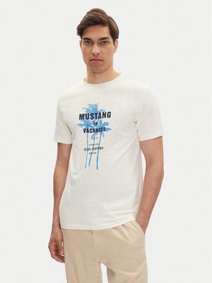 T-shirt męski na wiosnę Mustang ze sklepu: MODIVO w kategorii: T-shirty męskie - zdjęcie WP-EBWP-BKLVO-LN0_0000305070111