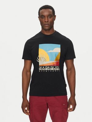 T-shirt męski wiosenny Napapijri ze sklepu: MODIVO w kategorii: T-shirty męskie - zdjęcie WP-EBWP-BKLVO-LN0_0000305102324