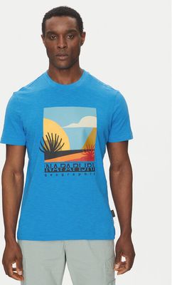 T-shirt męski sportowy na wiosnę Napapijri ze sklepu: MODIVO w kategorii: T-shirty męskie - zdjęcie WP-EBWP-BKLVO-LN0_0000305102348