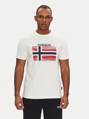 Napapijri - T-shirt męski ze sklepu: MODIVO w kategorii: T-shirty męskie - zdjęcie WP-EBWP-BKLVO-LN0_0000305102416