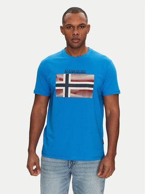 T-shirt męski na wiosnę Napapijri ze sklepu: MODIVO w kategorii: T-shirty męskie - zdjęcie WP-EBWP-BKLVO-LN0_0000305102430