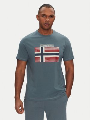 T-shirt męski w stylu młodzieżowym Napapijri ze sklepu: MODIVO w kategorii: T-shirty męskie - zdjęcie WP-EBWP-BKLVO-LN0_0000305102447