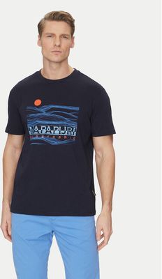 T-shirt męski Napapijri ze sklepu: MODIVO w kategorii: T-shirty męskie - zdjęcie WP-EBWP-BKLVO-LN0_0000305102744
