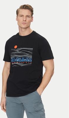 T-shirt męski w sportowym stylu Napapijri ze sklepu: MODIVO w kategorii: T-shirty męskie - zdjęcie WP-EBWP-BKLVO-LN0_0000305102768
